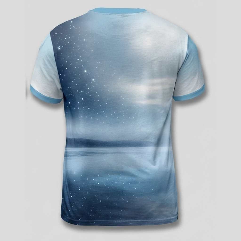 Ethereal White Stag Celestial Lake Aop T-Shirt