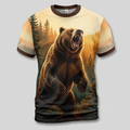 Vintage Grizzly Bear Forest Aop T-Shirt