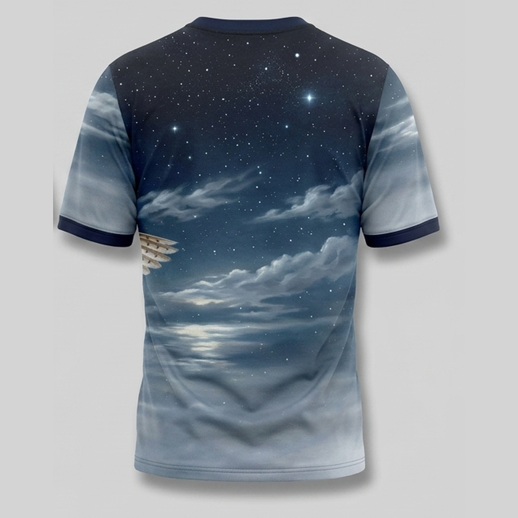 Moonlit Flying Barn Owl Aop T-Shirt