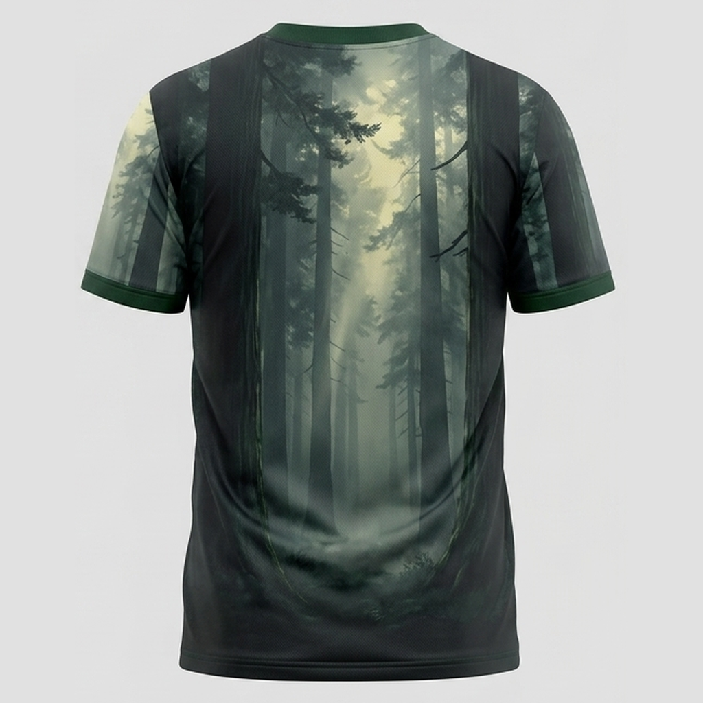 Dark Foggy Redwood Forest Aop T-Shirt