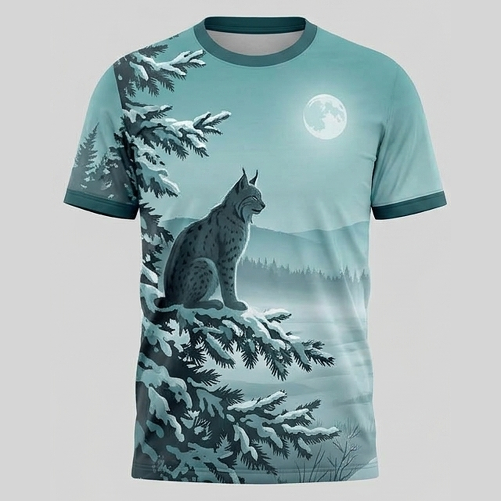 Lonely Lynx Snowy Tundra Aop T-Shirt