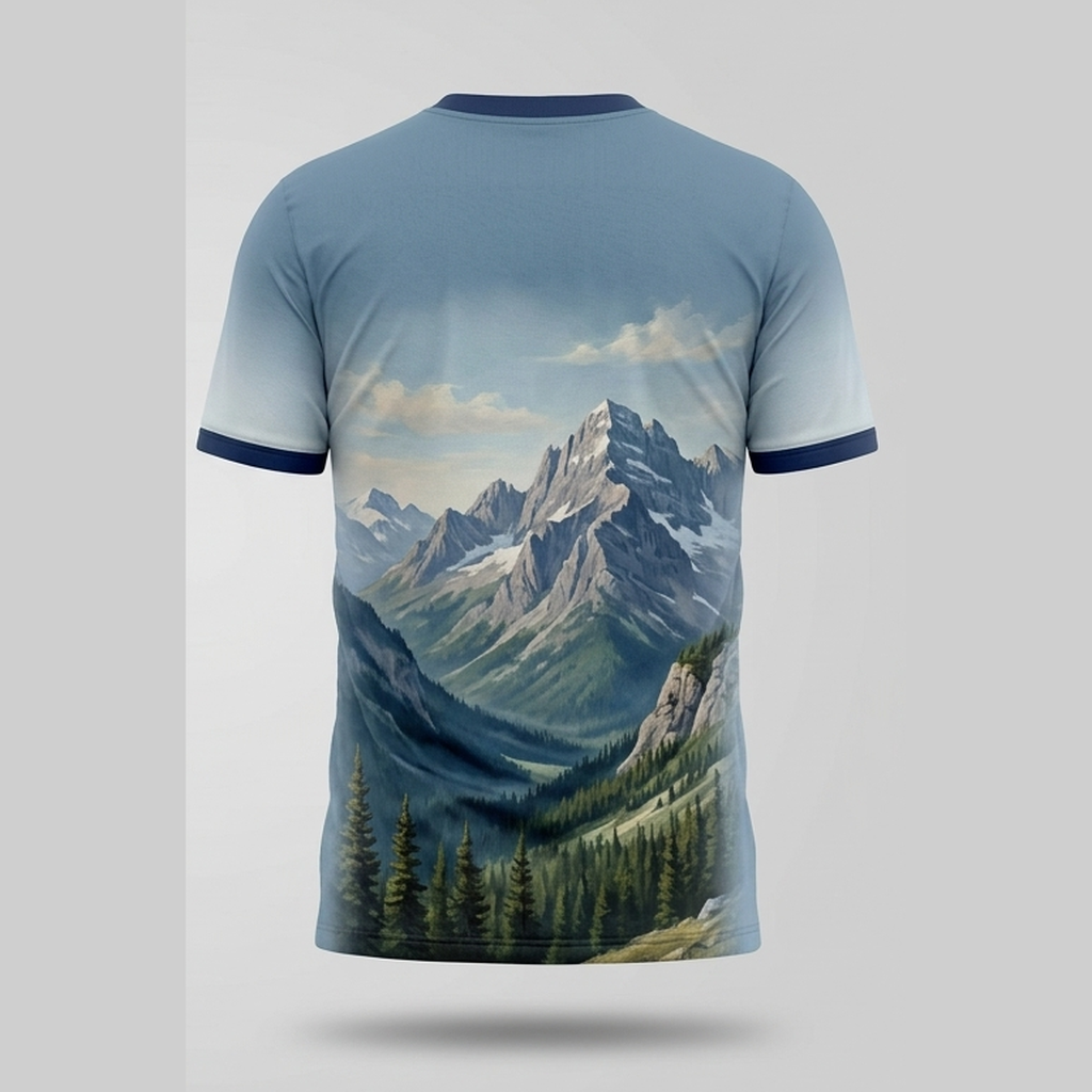 Patriotic Bald Eagle Mountains Aop T-Shirt