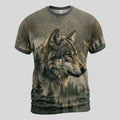 Vintage Wolf Mountain Topographic Aop T-Shirt